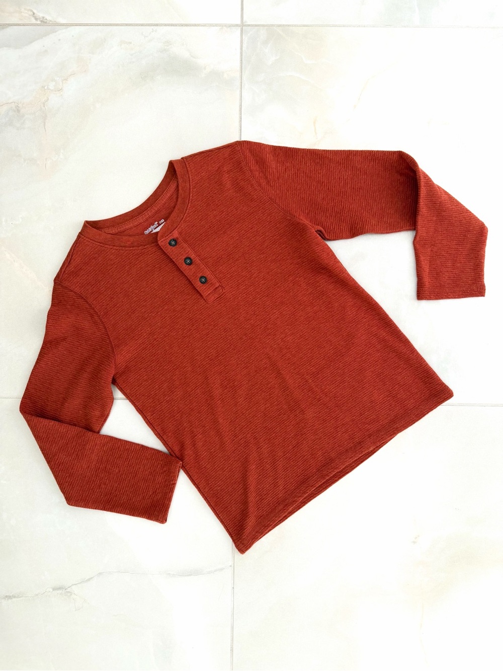 CAT & JACK Boys Ribbed Henley Top